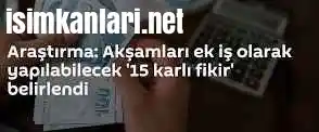 akşamları yapılacak ek işler