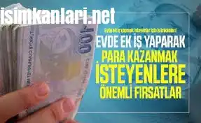 Evde para kazandıran işler nelerdir