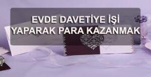 Evde Davetiye Katlama İşi